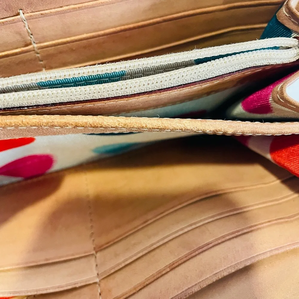 Kate Spade Bone Patent Leather Zip Around Wallet
